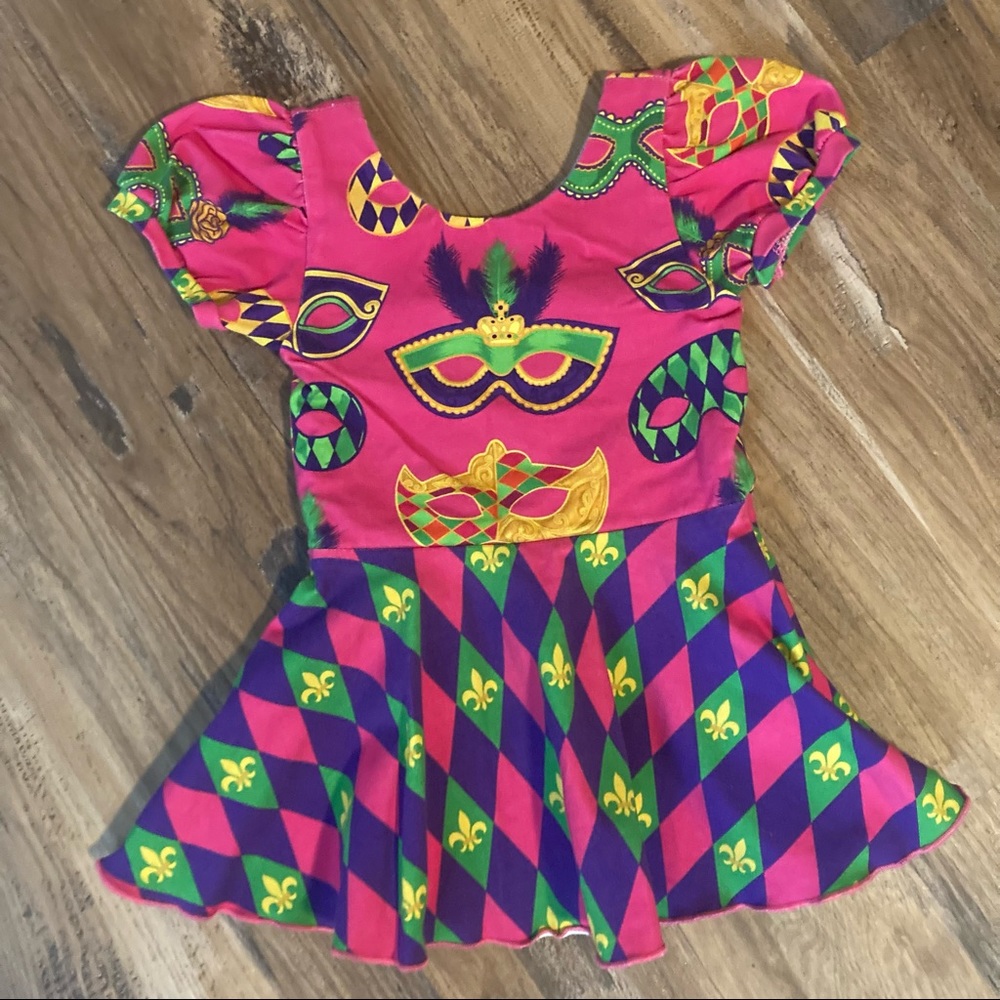 Sweet Petunia Mardi Gras Dress Girls size 3